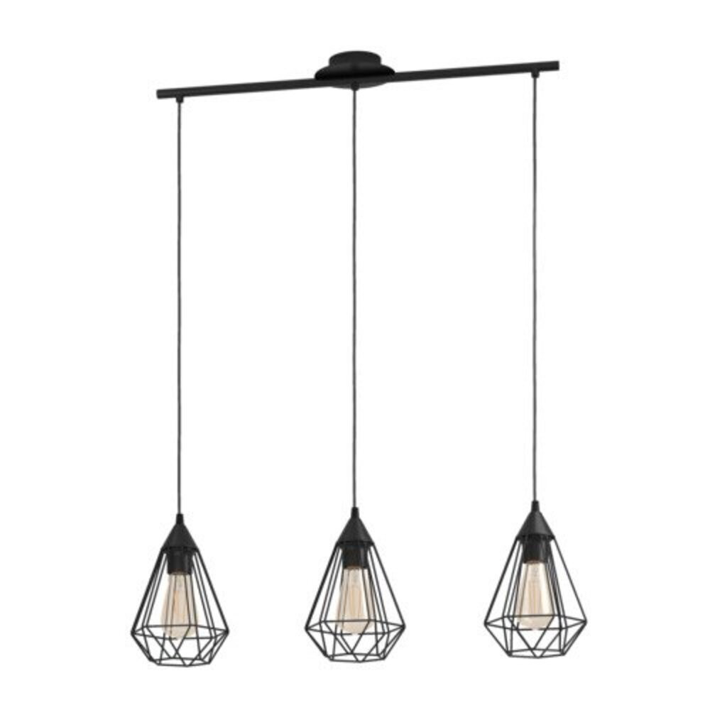 LED lámpa függeszték , mennyezeti , 3 x E27 , acél , fekete , EGLO , TARBES , 94189