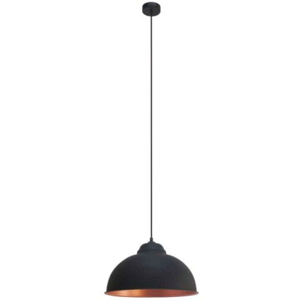 LED lámpa függeszték , mennyezeti , E27 , acél , fekete , vörösréz , EGLO , TRURO 2 , 49247
