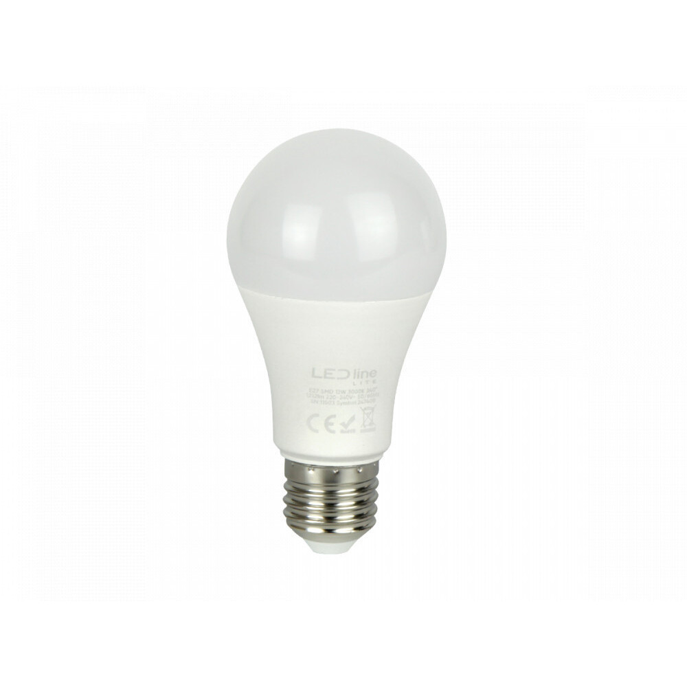 E27 LED izzó, 12W, meleg fehér, 3000K, 1212lm, CRI≥80, LED line, LL-247408