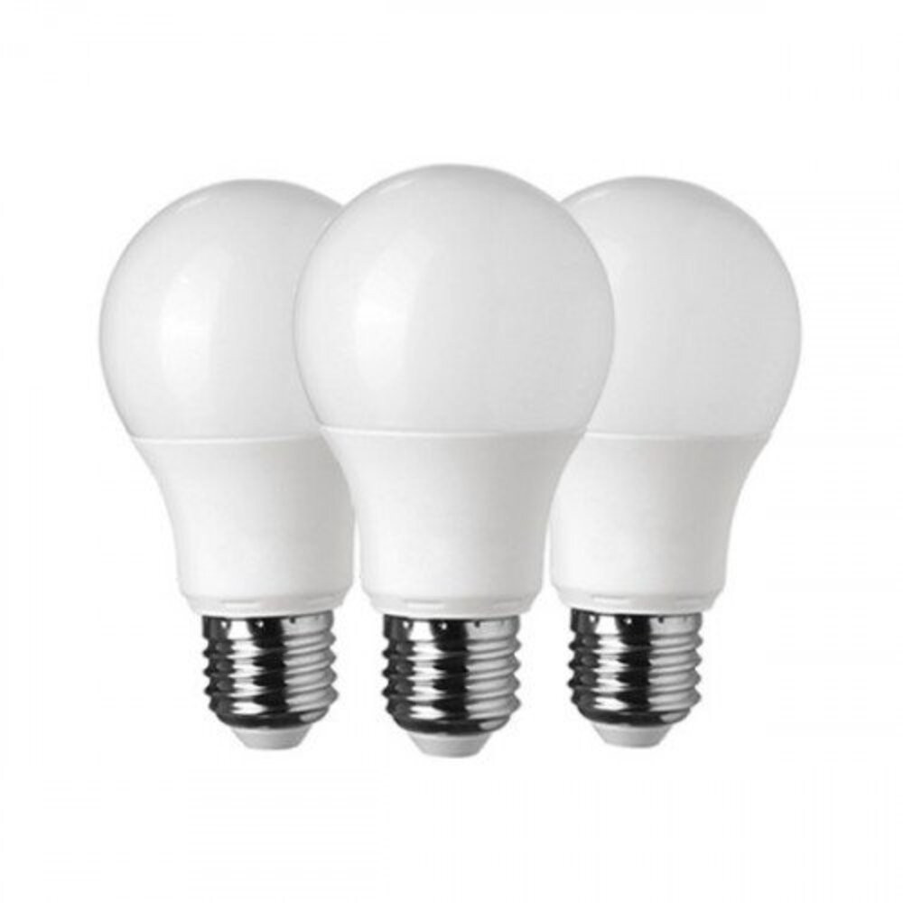 LED lámpa , égő , körte , E27 foglalat , 8.5 Watt , meleg fehér , 3 darabos csomag