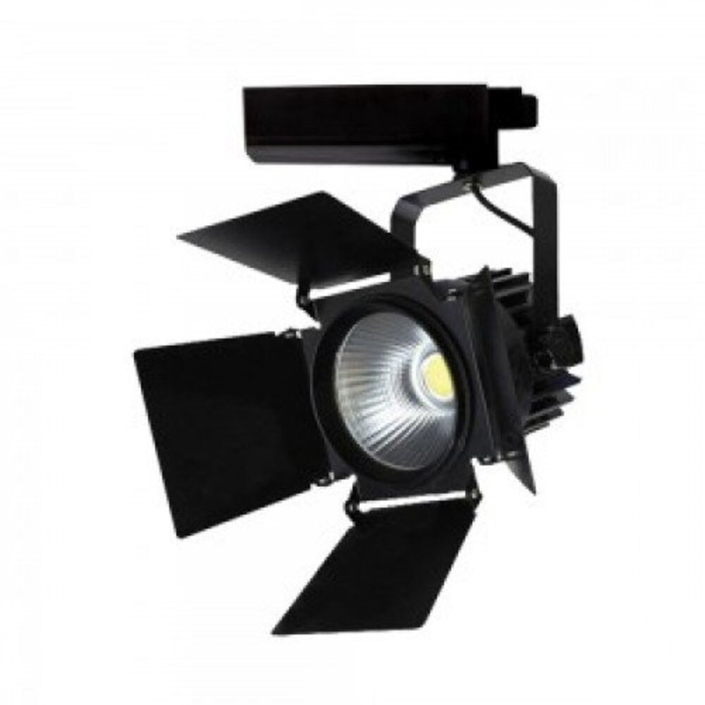 Sínes LED lámpa , track light , stúdió , 3 fázisú , 4 pólusú , 33 Watt , 24-60° , SAMSUNG CHIP , meleg fehér , CRI>90 , 5 év garancia , fekete