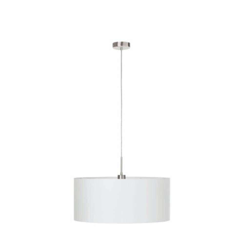 LED lámpa függeszték , mennyezeti , E27 , acél , fehér , matt nikkel , EGLO , PASTERI , 31575
