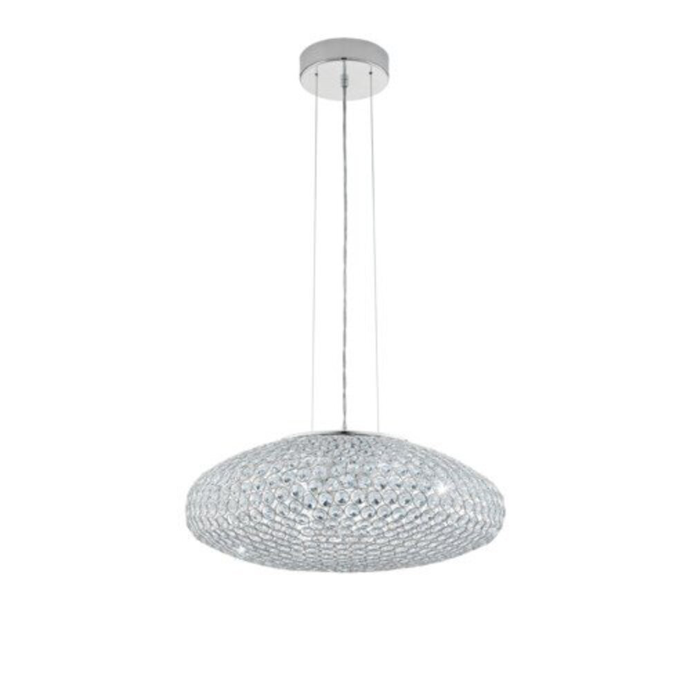 LED lámpa függeszték , mennyezeti , 3 x E27 , acél , króm , kristály , EGLO , CLEMENTE , 95287
