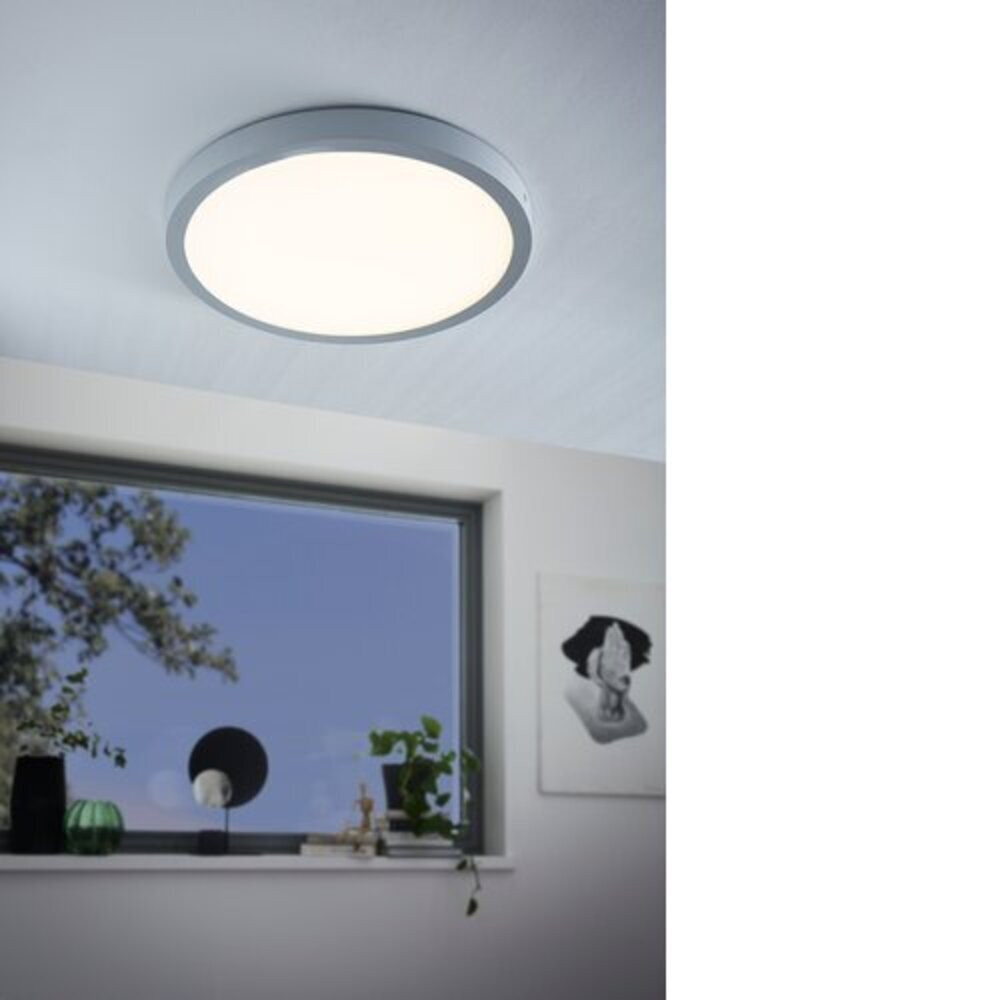 LED panel , 25W , falon kívüli , kerek , 40 cm , meleg fehér , ezüst keret , EGLO , FUEVA , 97263