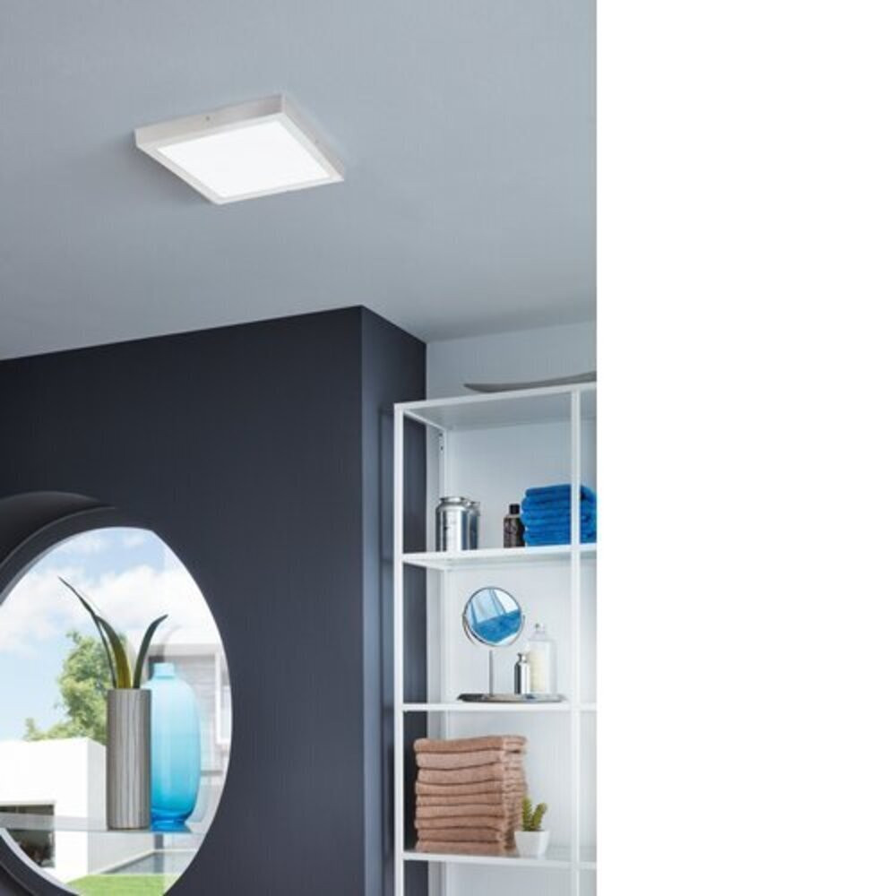 LED panel , 25W , falon kívüli , négyzet , 40 cm , meleg fehér , ezüst keret , EGLO , FUEVA 1 , 97265