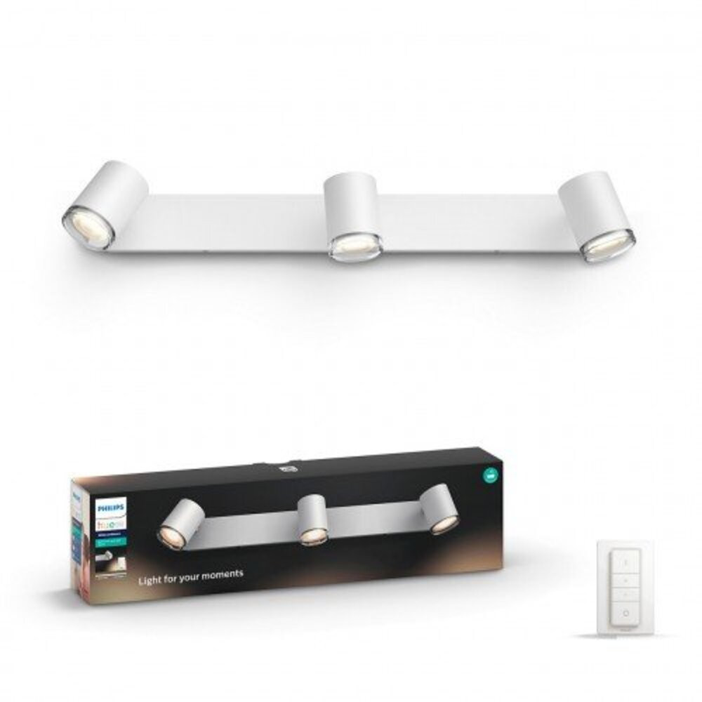 Led lámpatest , Philips Hue , Adore , fali , spot (3 x 5W GU10 + távirányító) , CCT , dimmelhető , fehér , IP44