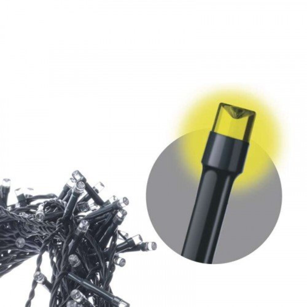 LED karácsonyi jégcsapok, 10 m, kültéri és beltéri, meleg fehér, programokkal, IP44, EMOS, D4CW03