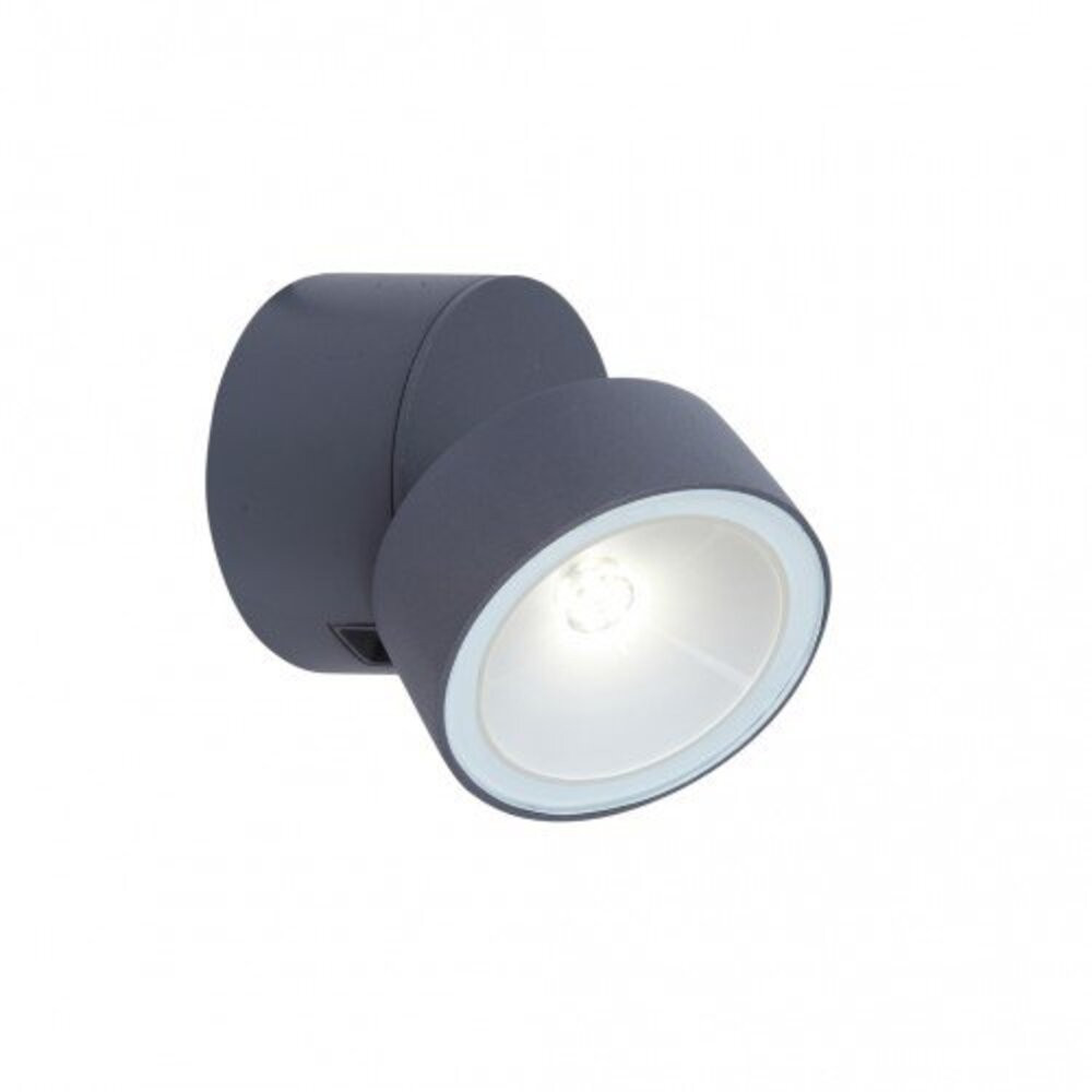 LED lámpatest , oldalfali , 6W , természetes fehér , fekete , kültéri , IP54 , LUTEC , TRUMPET