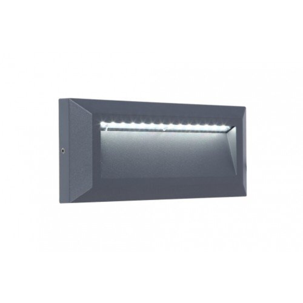 LED lámpatest , oldalfali , 11W , természetes fehér , szürke , downlight, kültéri , IP54 , LUTEC , HELENA