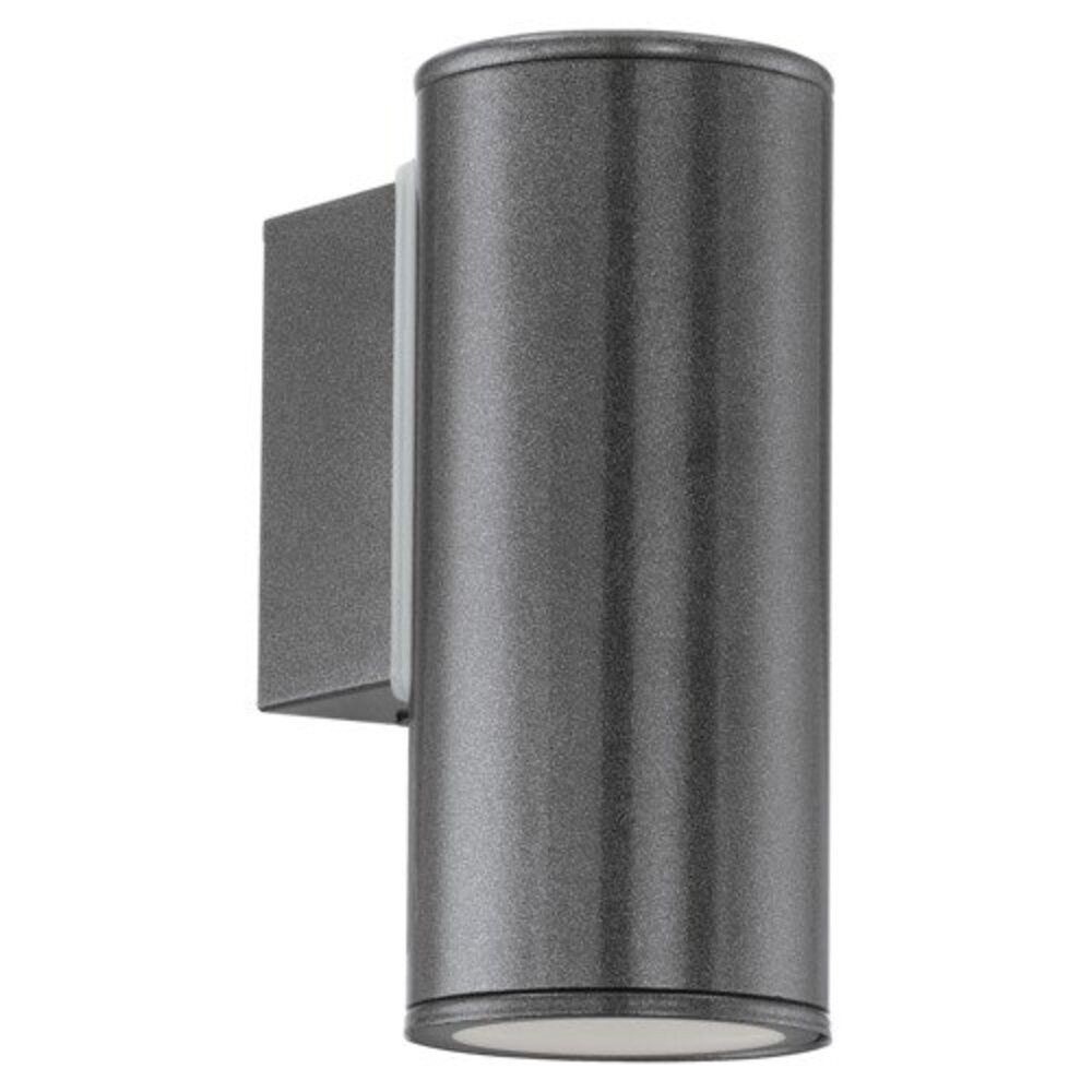 LED lámpatest , oldalfali , GU10 , 3W , meleg fehér , 1 irányú , antracit , kültéri , IP44 , EGLO , RIGA , 94102