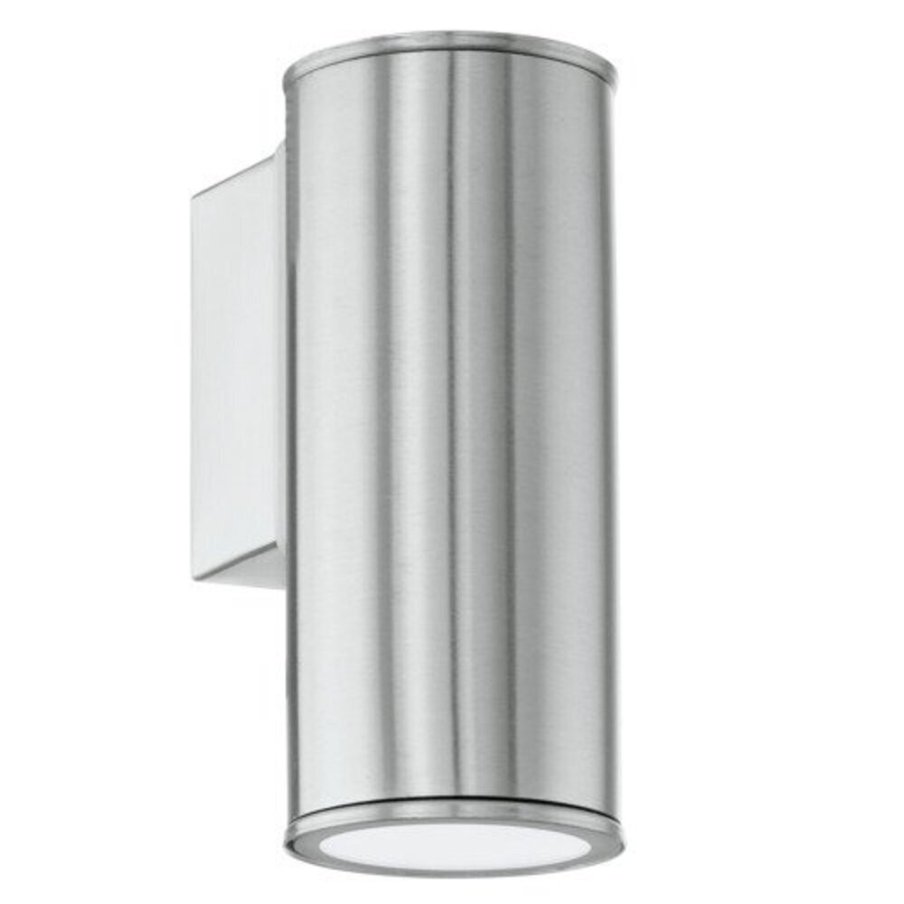 LED lámpatest , oldalfali , GU10 , 3W , meleg fehér , 1 irányú , nemesacél , kültéri , IP44 , EGLO , RIGA , 94106