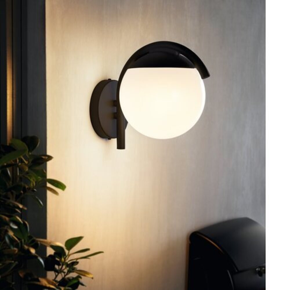 LED lámpatest , oldalfali , E27-es foglalatú , fekete , kültéri , IP44 , EGLO , PRATA VECCHIA , 98731