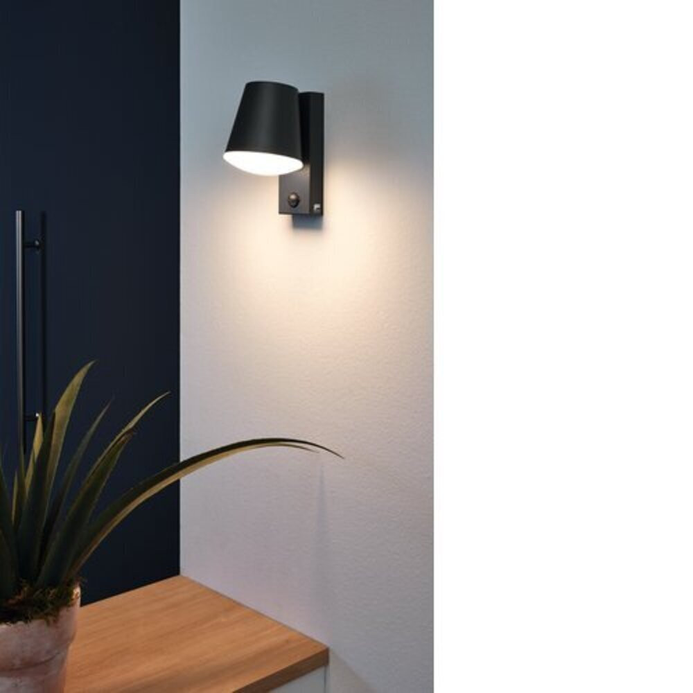 LED lámpa , kültéri , oldalfali , mozgásérzékelős , E27 , acél , antracit , IP44 , EGLO , CALDIERO , 97451