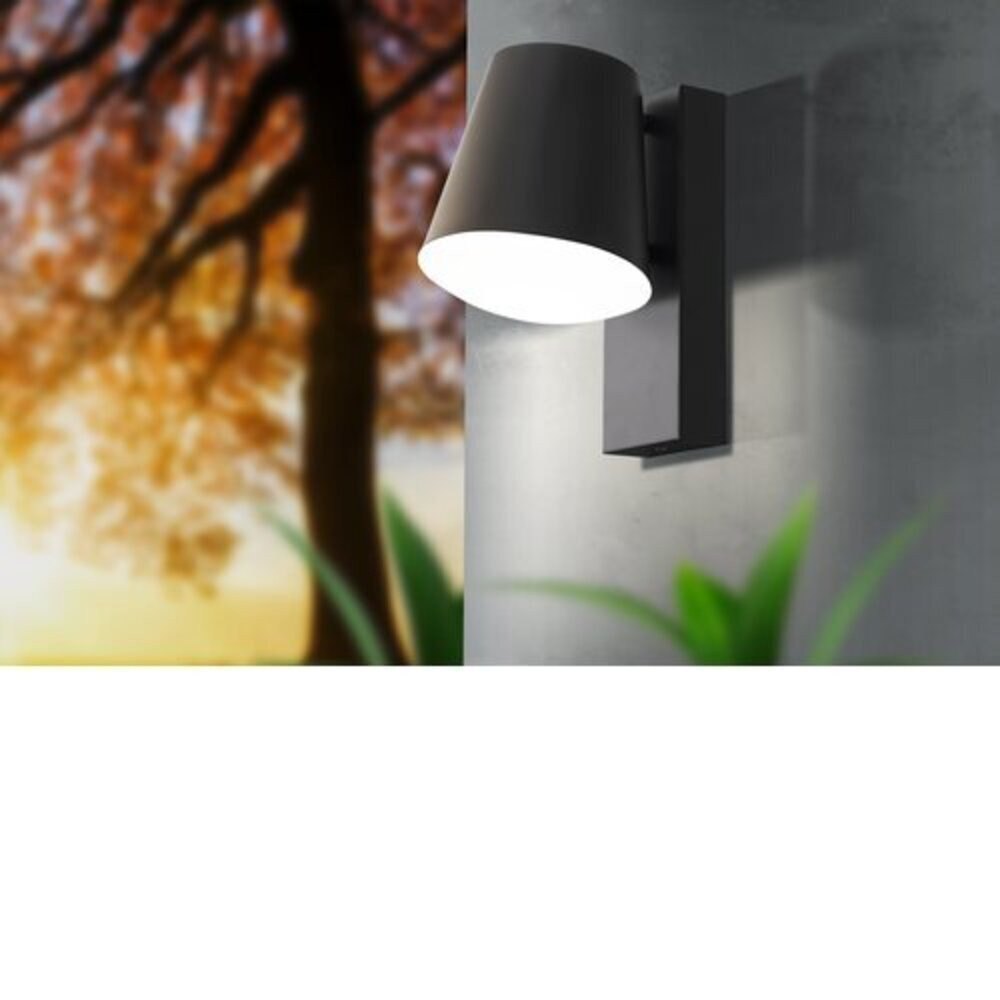 LED lámpa , kültéri, oldalfali , E27 , acél , antracit , IP44 , EGLO , CALDIERO , 97146