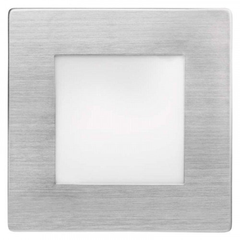 EMOS LED irányfény beépíthető AMAL, négyzet 2W IP65 természetes fehér, 4000K, 220–240V, rozsdamentes acél, ZC0111