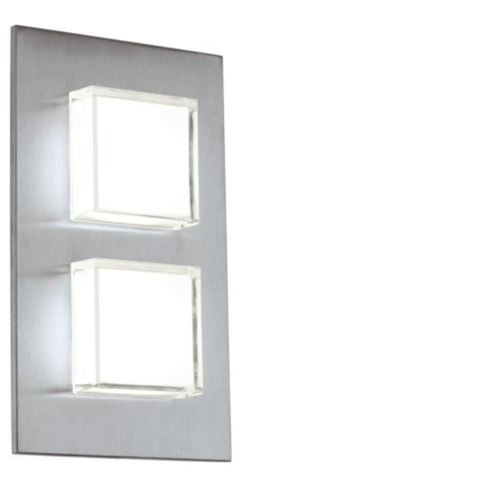 LED lámpa , oldalfali , 2 x 2.5W , meleg fehér , nemesacél , kültéri , IP44 , EGLO , PIAS , 93365