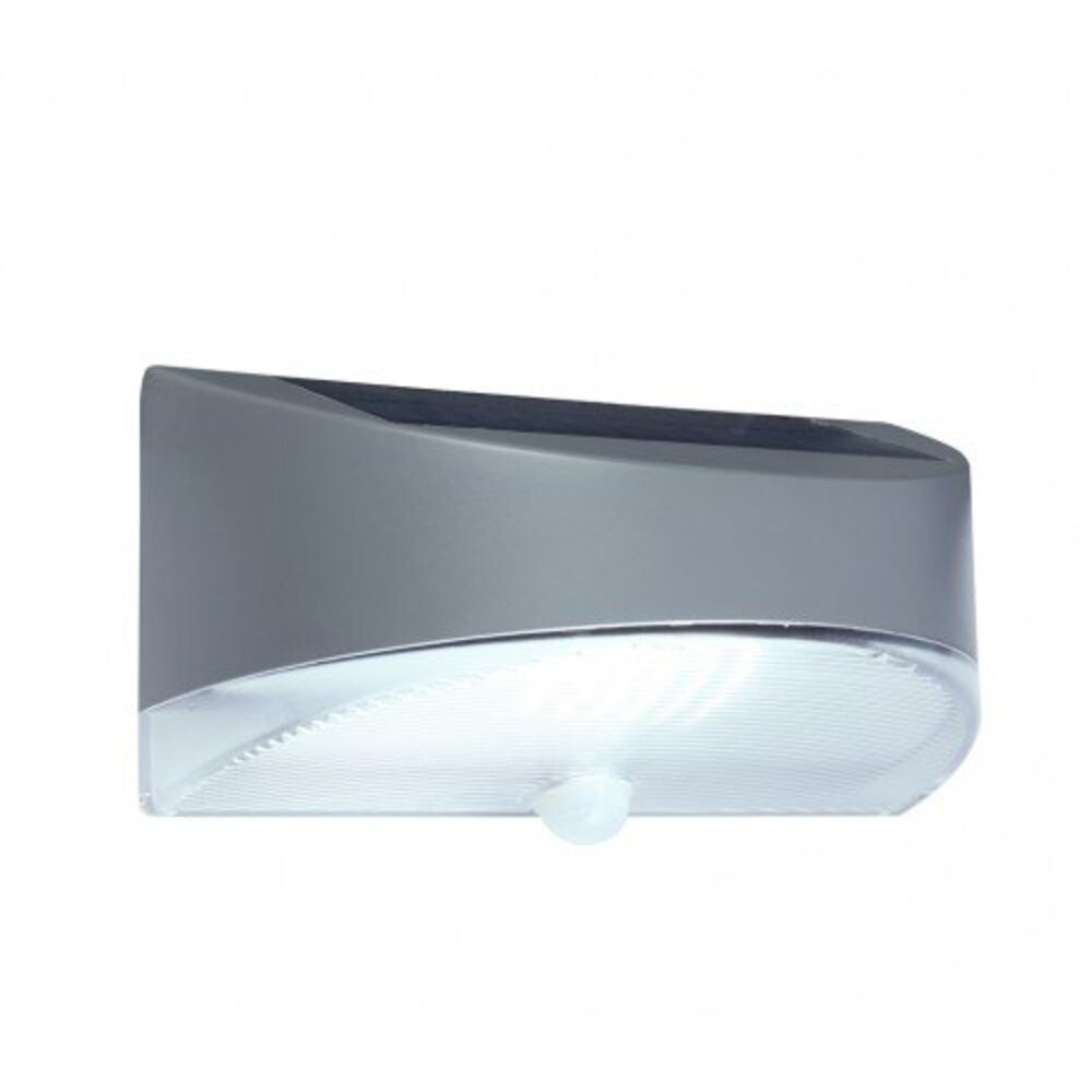 LED lámpatest , oldalfali , napelemes , mozgásérzékelős , 1.2W , természetes fehér , kültéri , IP44 , LUTEC , BREAD