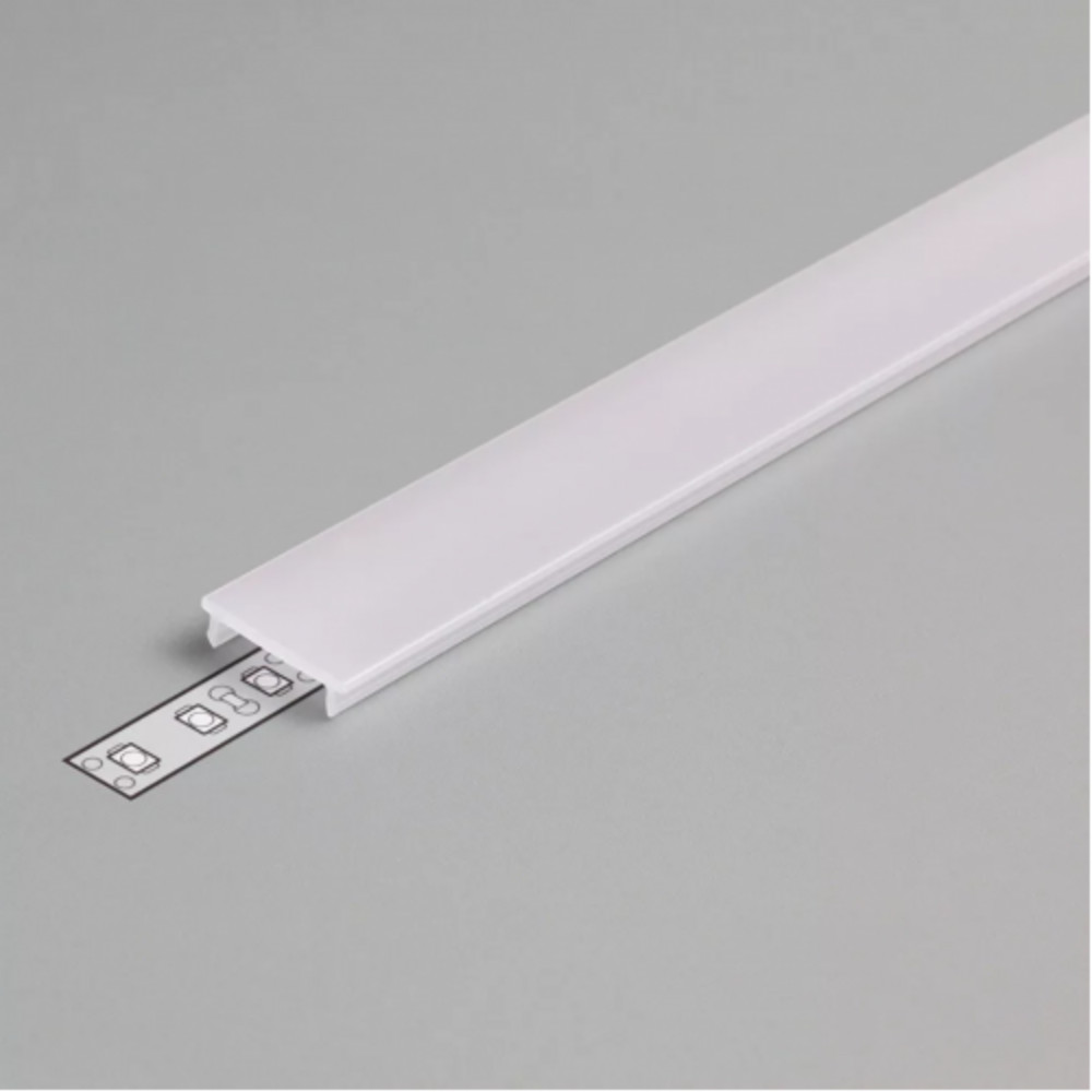 Alumínium profil fedő , 2 méter/db , opál , LINEA20 , SURFACE14 , GROOVE14 , "F" Klikk