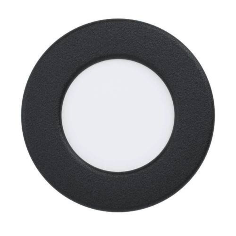 LED panel , 2.7W , süllyesztett , kerek , meleg fehér , fekete keret , IP44 , EGLO , FUEVA 5 , 99142