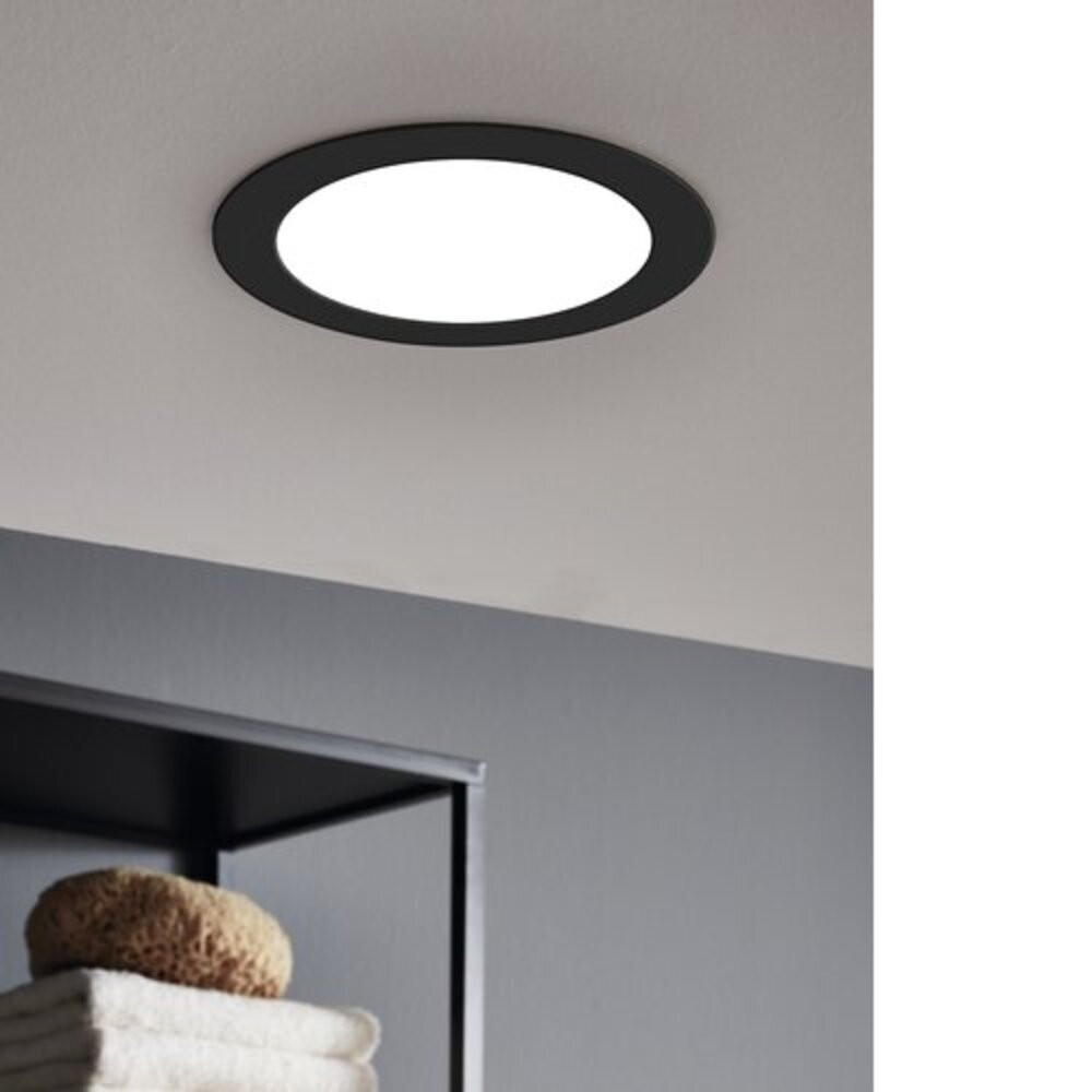 LED panel , 16.5W , süllyesztett , kerek , meleg fehér , fekete keret , EGLO , FUEVA 5 , 99145