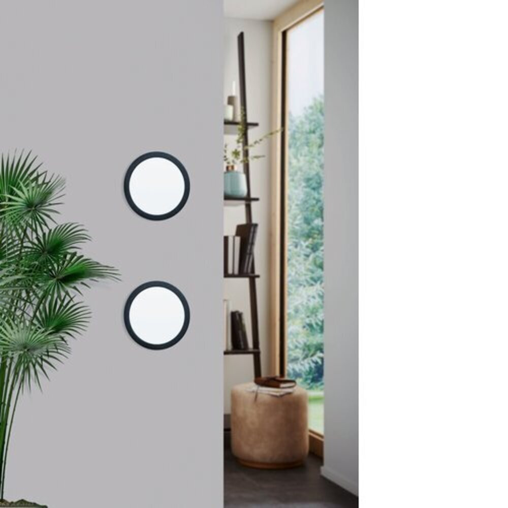 LED panel , 16.5W , süllyesztett , kerek , természetes fehér , fekete keret , EGLO , FUEVA 5 , 99159