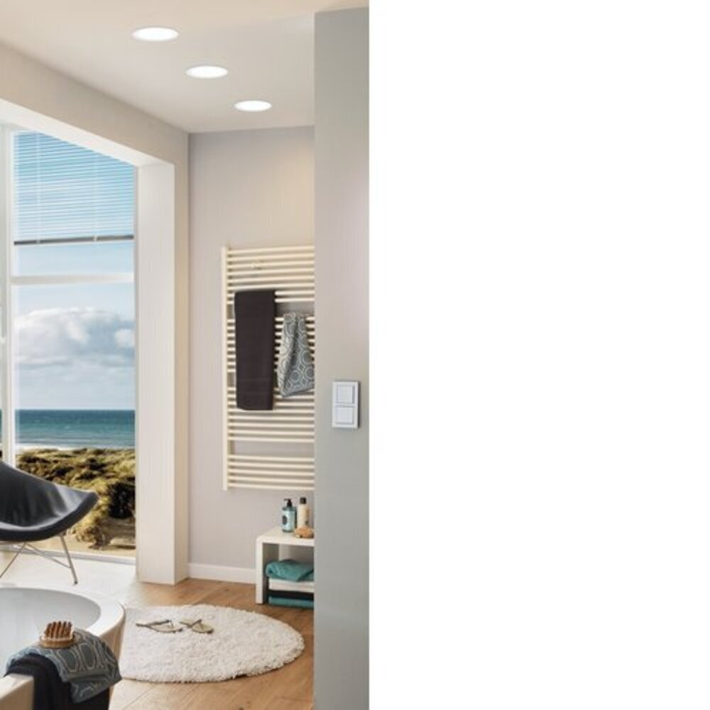 LED panel , 10.5W , süllyesztett , kerek , természetes fehér , fehér keret , IP44 , EGLO , FUEVA 5 , 99207