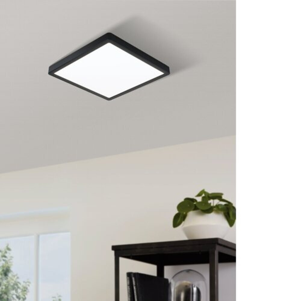 LED panel , 16.5W , falon kívüli , négyzet , természetes fehér , fekete keret , EGLO , FUEVA 5 , 99256