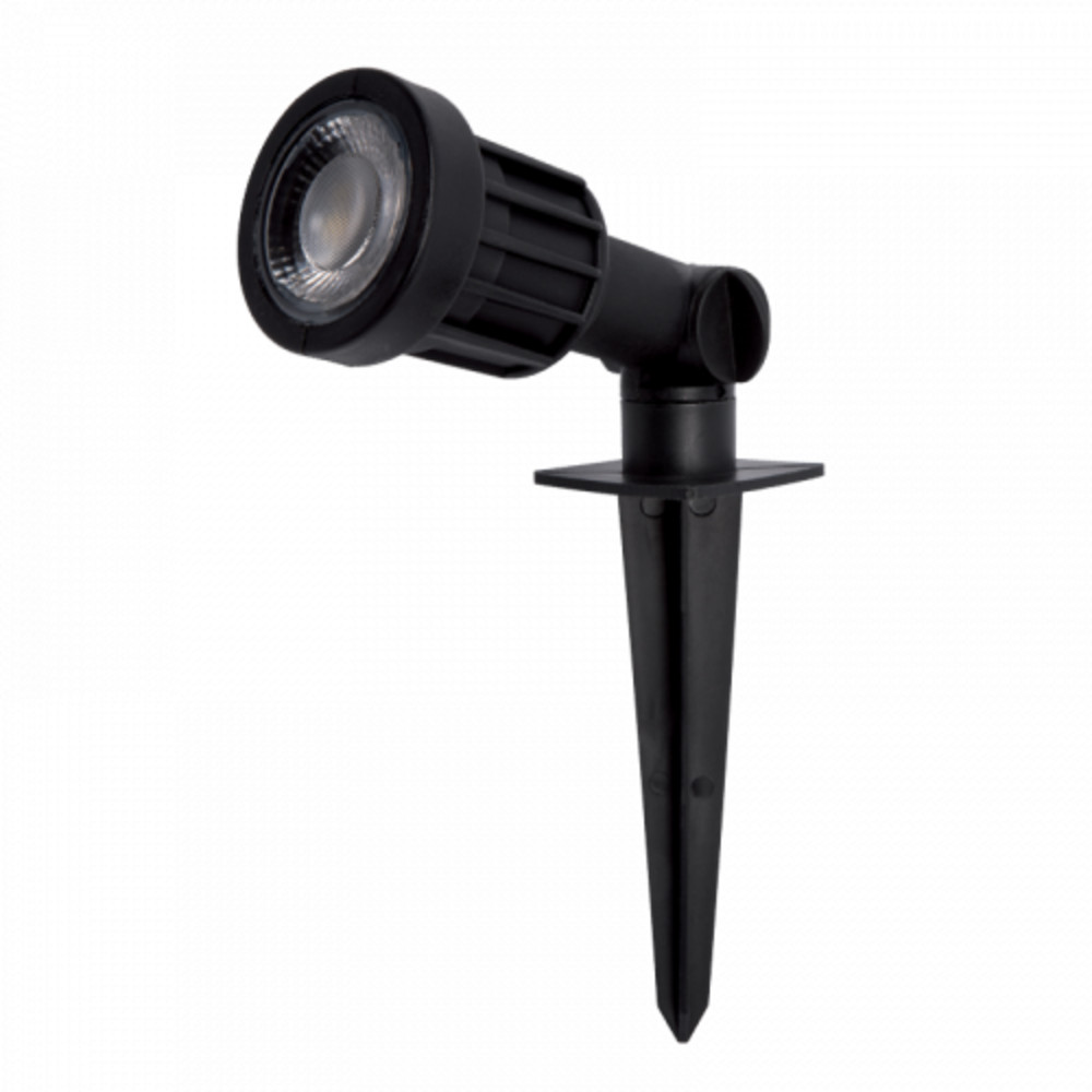 LED lámpatest , kerti , leszúrható , 5W , hideg fehér , IP65 , sötét szürke