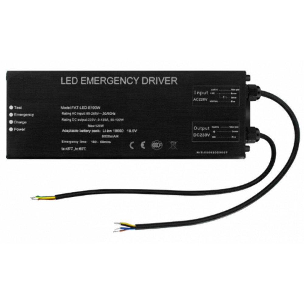 Vészvilágítás meghajtó, inverter , 50 Watt , 90 perc , 230V kimenettel