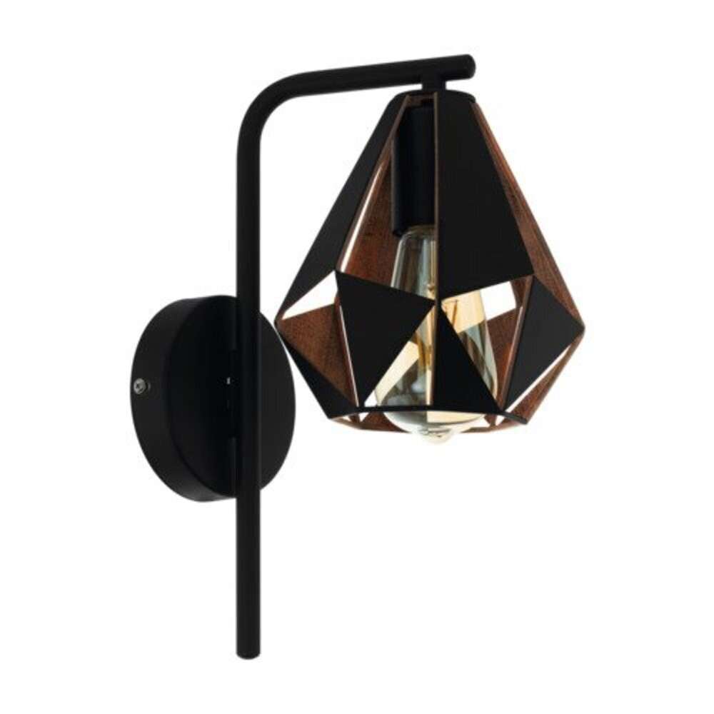 LED lámpa , fali , E27 , acél , fekete , vörösréz , EGLO , CARLTON 4 , 43057