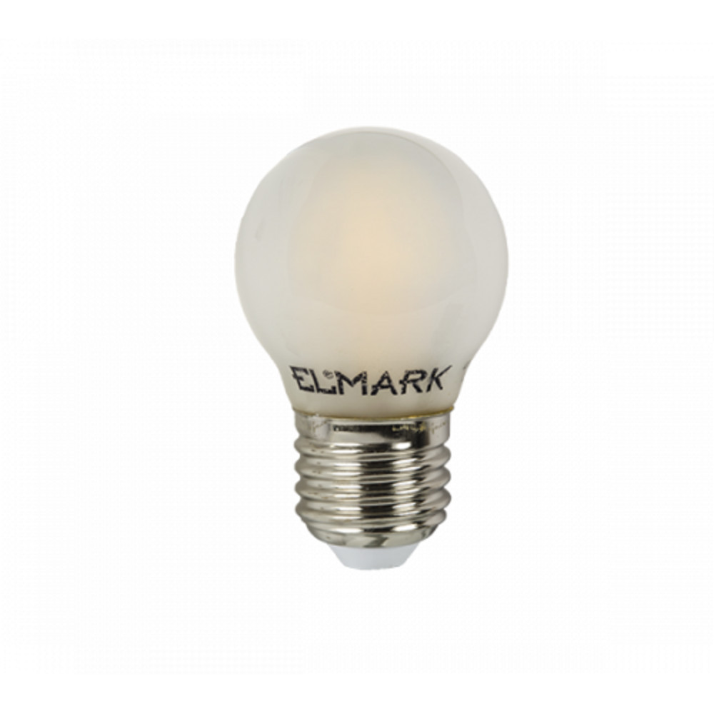 LED lámpa , égő , izzószálas hatás , filament , kis gömb , E27 foglalat , G45 , 4 Watt , meleg fehér , dimmelhető , opál