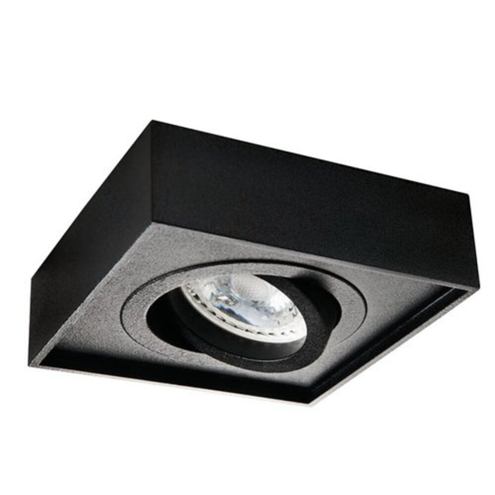 LED lámpatest , spot , GU10 , süllyesztett , billenthető , alumínium , fekete , MINI GORD