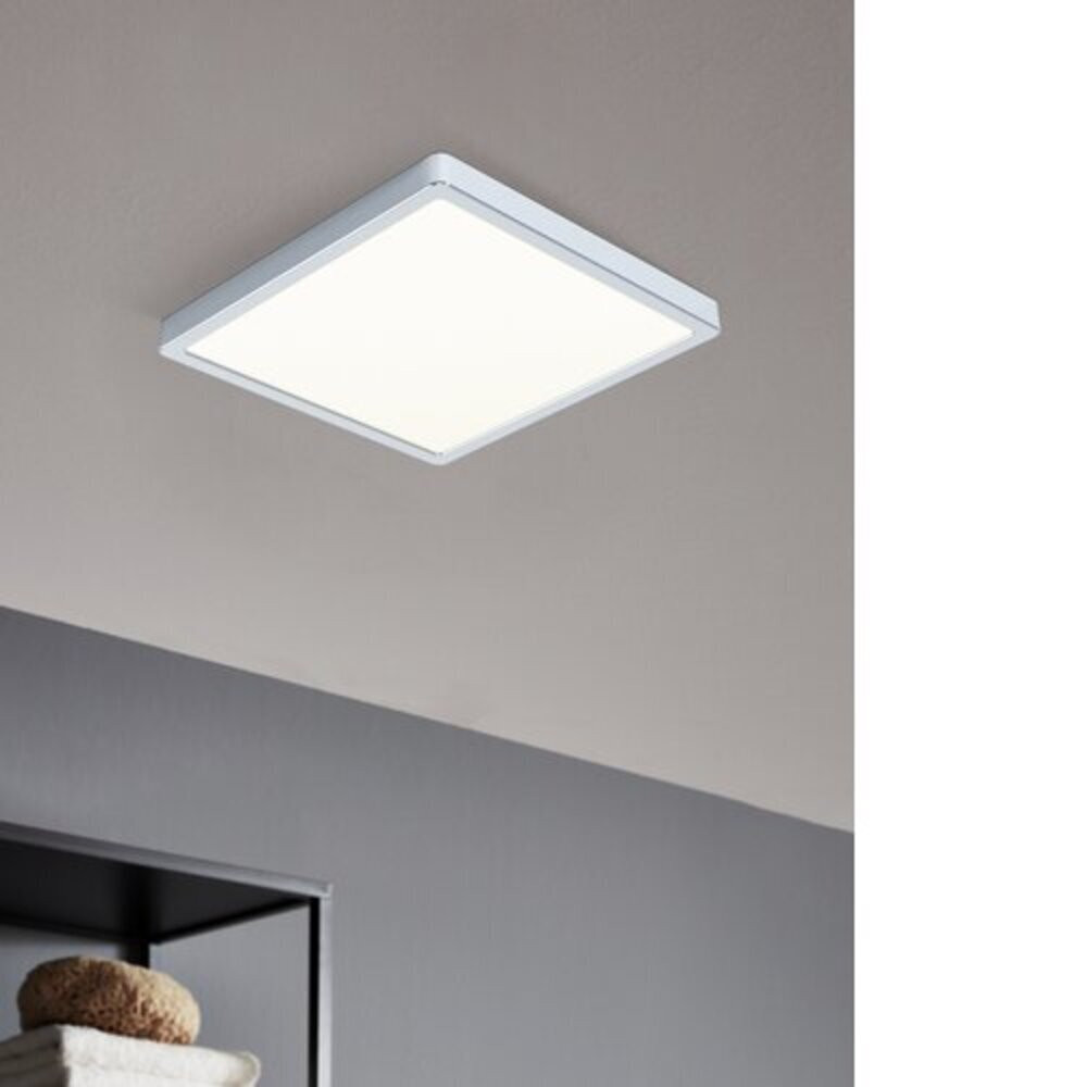 LED panel , 20W , falon kívüli , négyzet , meleg fehér , króm keret , IP44 , EGLO , FUEVA 5 , 99269