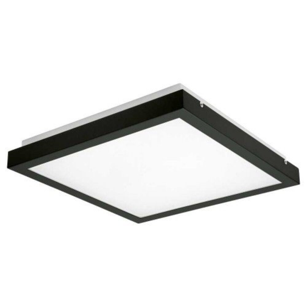 LED lámpatest , mennyezeti , négyzet , 38W , természetes fehér , mozgásérzékelős , fekete, TYBIA