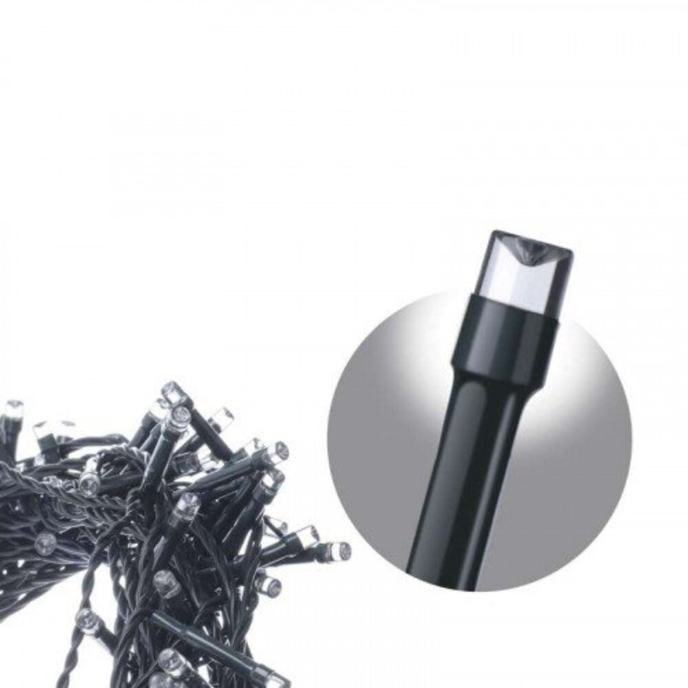 LED karácsonyi jégcsapok, 10 m, kültéri és beltéri, hideg fehér, programokkal, IP44, EMOS, D4CC03