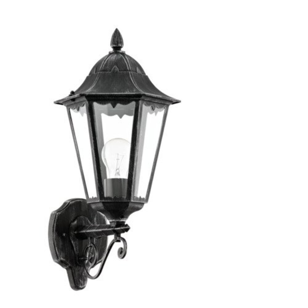LED lámpatest , oldalfali , E27-es foglalatú , fekete , kültéri , IP44 , EGLO , NAVEDO , 93457