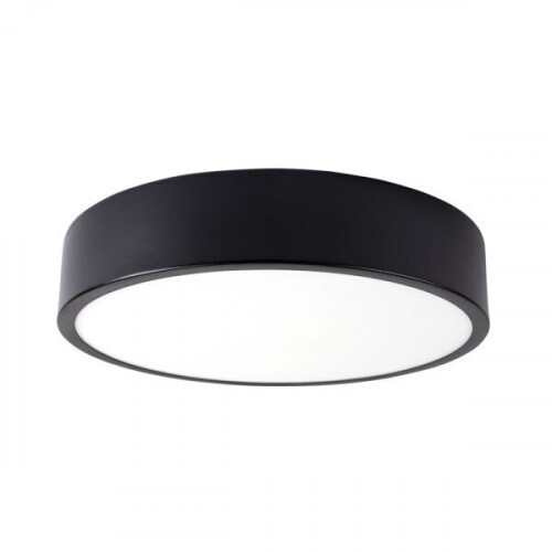 LED lámpatest , mennyezeti , 18W , falon kívüli , kerek , természetes fehér , fekete