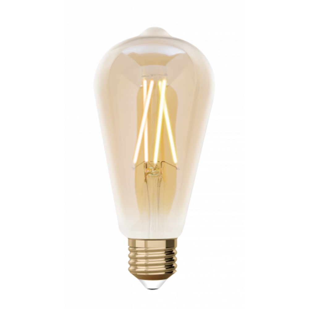 LED lámpa , égő , izzószálas hatás , filament , Edison , E27 , ST64 , 7.2W , dimmelhető , CCT , LUTEC CONNECT