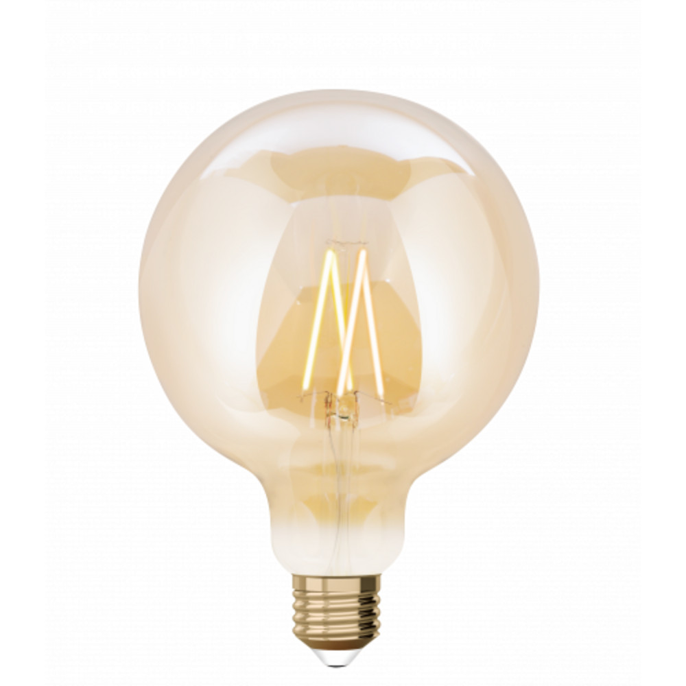 LED lámpa , égő , izzószálas hatás , filament , gömb , E27 foglalat , G125 , 7.5W , dimmelhető , CCT , LUTEC CONNECT