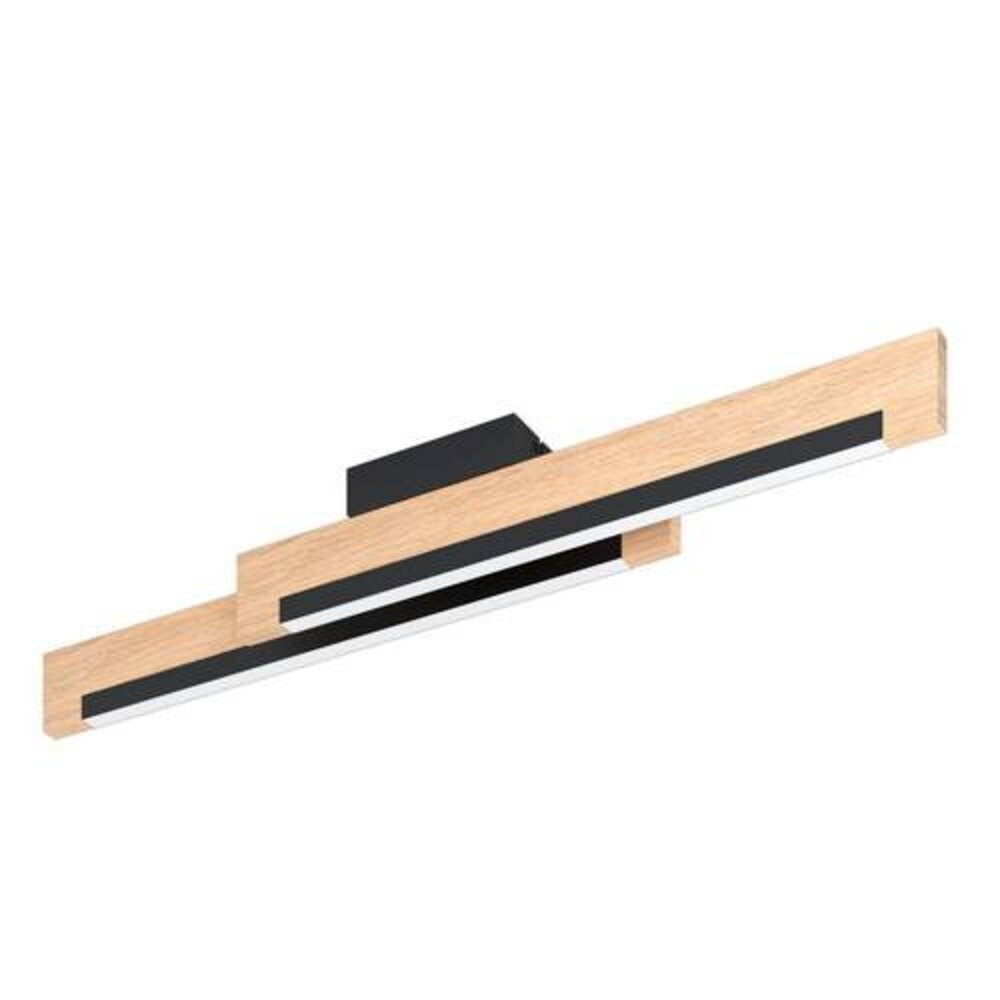 LED lámpa , mennyezeti , 2 x 10W , dimmelhető , meleg fehér , fa , fekete , EGLO , CAMACHO , 99292