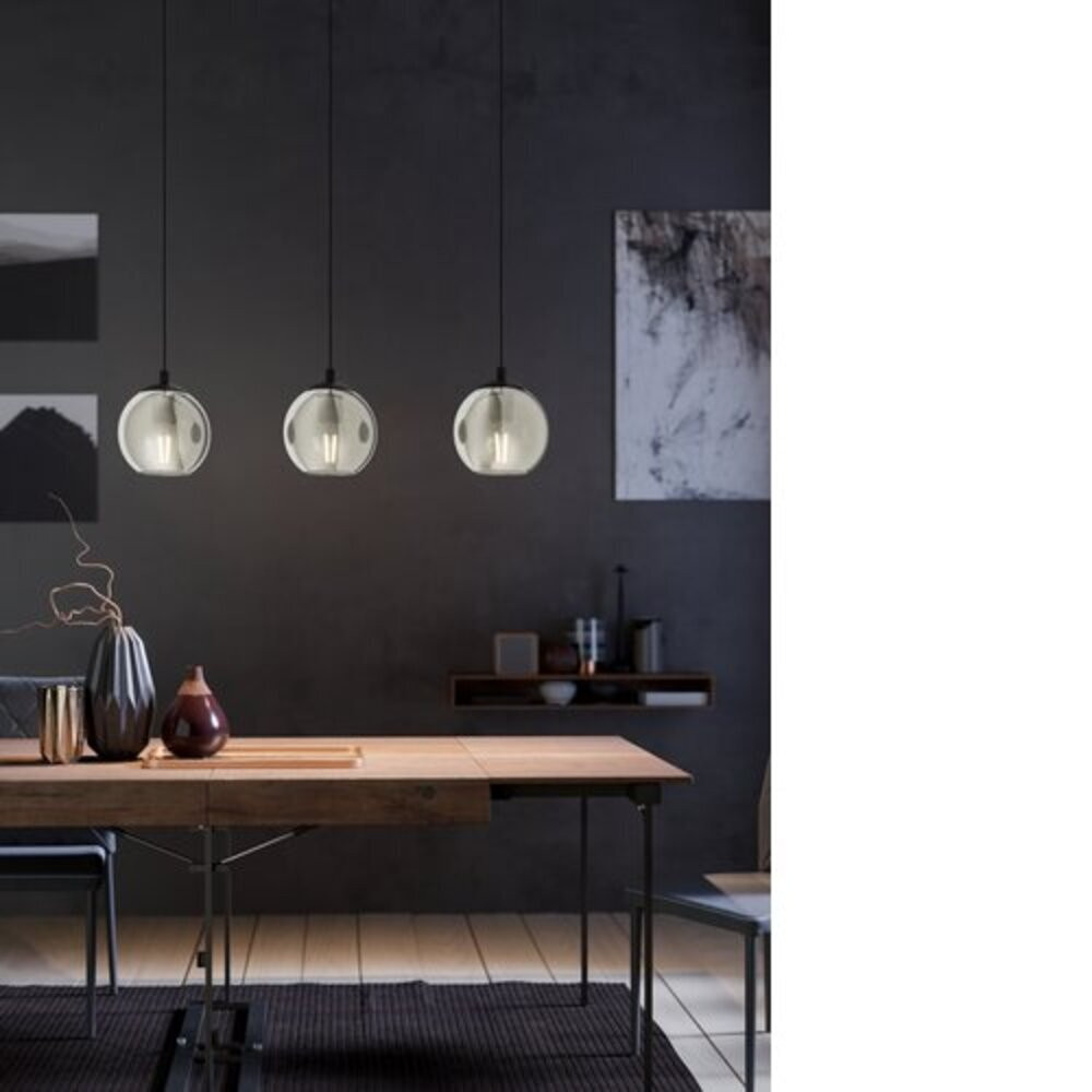 LED lámpa , függeszték , mennyezeti , 76.5 cm , 3 x E27 foglalat , fekete , EGLO , ARISCANI , 98652
