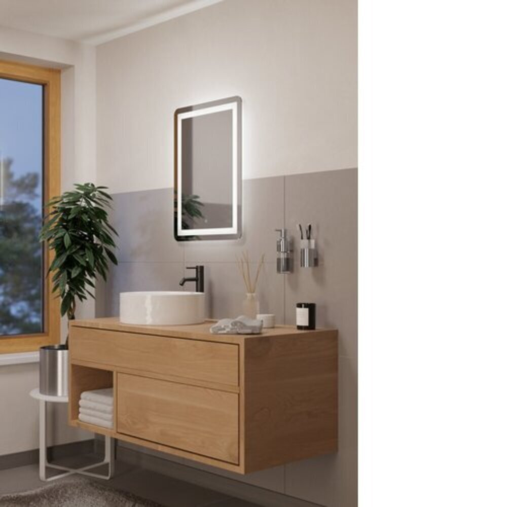 Tükör LED világítással , négyzet , 70 x 50 cm , 20W , 3000/4000/6500K , IP44 , EGLO , BUENAVISTA , 99838