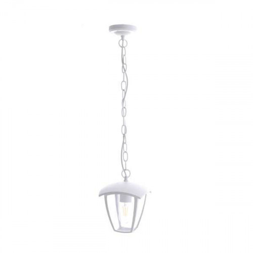 LED lámpatest , E27-es foglalat , függeszték , kültéri , matt fehér , IP44