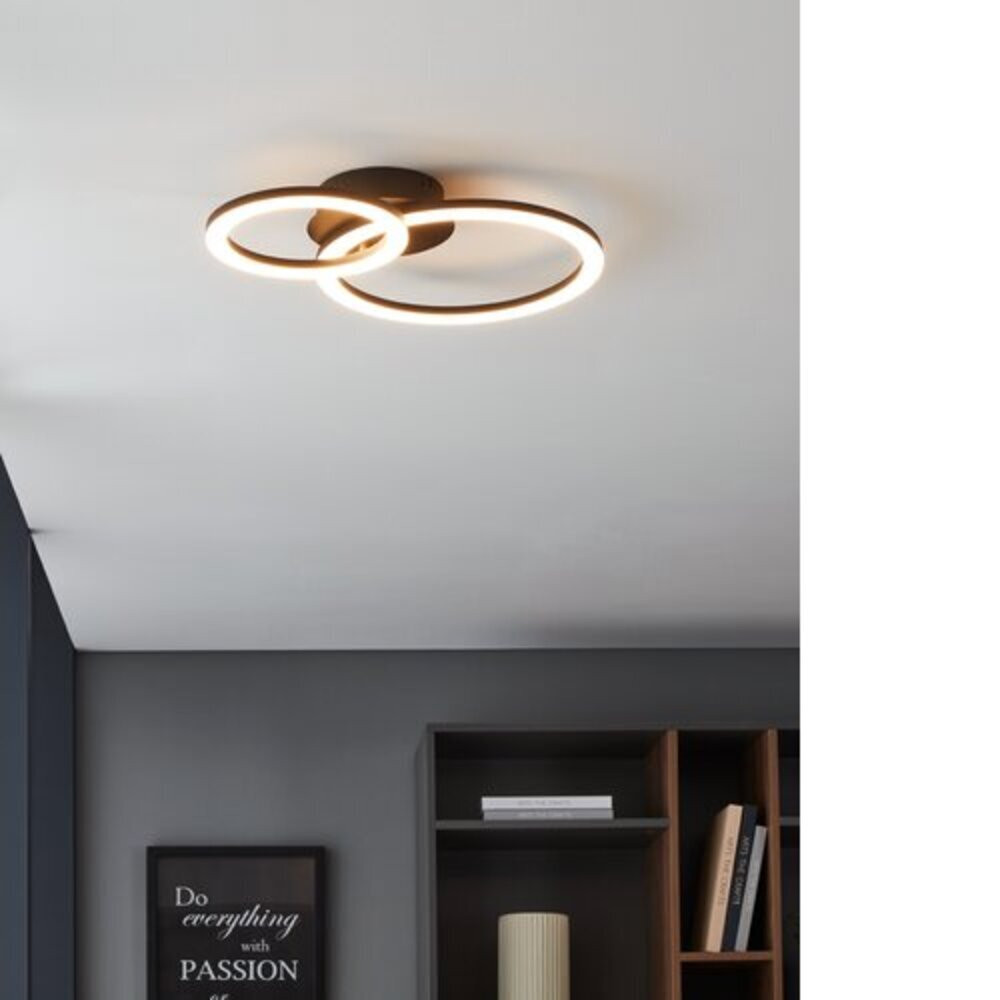 LED lámpa , mennyezeti , 15W , CCT , fekete , ZigBee , EGLO , PARRAPOS-Z , 900322