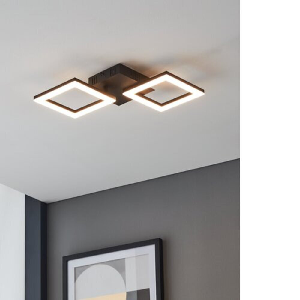 LED lámpa , mennyezeti , 15.5W , CCT , ZigBee , fekete , EGLO , PARANDAY-Z , 900315