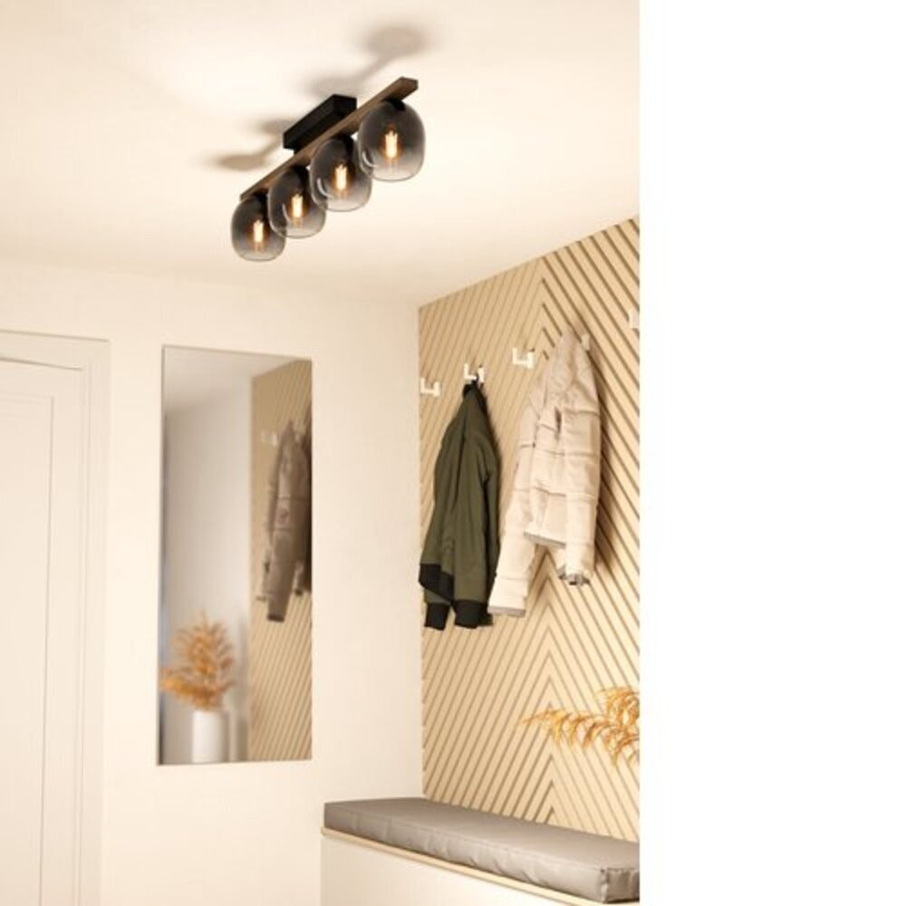 LED lámpa , mennyezeti , 4xE27 foglalat , fekete , EGLO , FILAGO , 900185