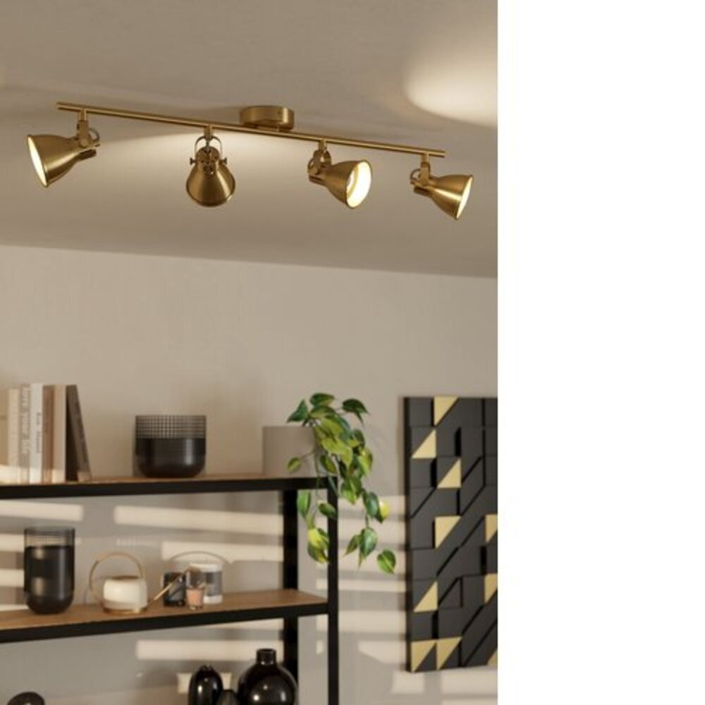 LED lámpatest , mennyezeti , spot , 4x3W , GU10 , arany , EGLO , SERAS , 900173