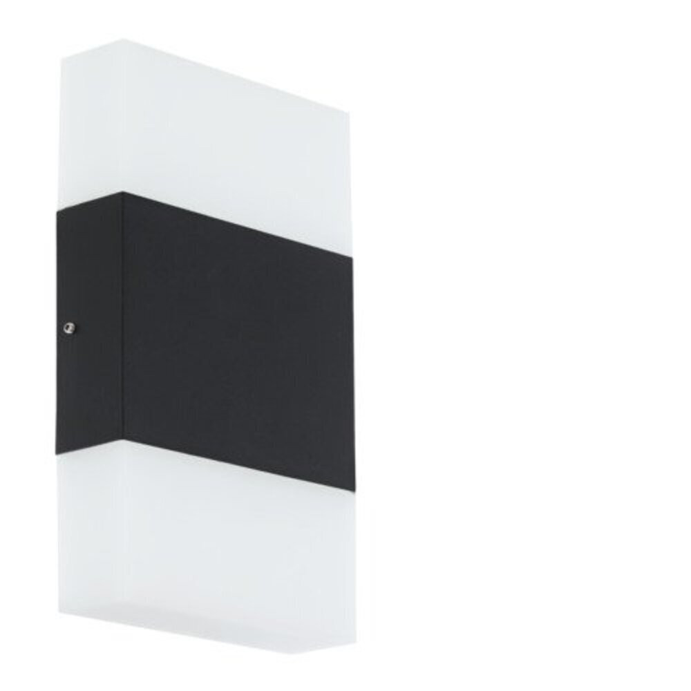 LED lámpa , mennyezeti/fali , 2 irányú , 2x2.2W , meleg fehér , téglalap , fekete , kültéri , IP54, EGLO , LINOSA , 75464
