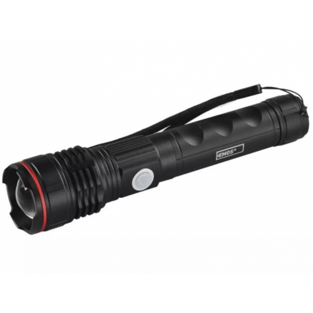 EMOS LED tölthető fém zseblámpa, 600 lm, fekete, IP44, P3116