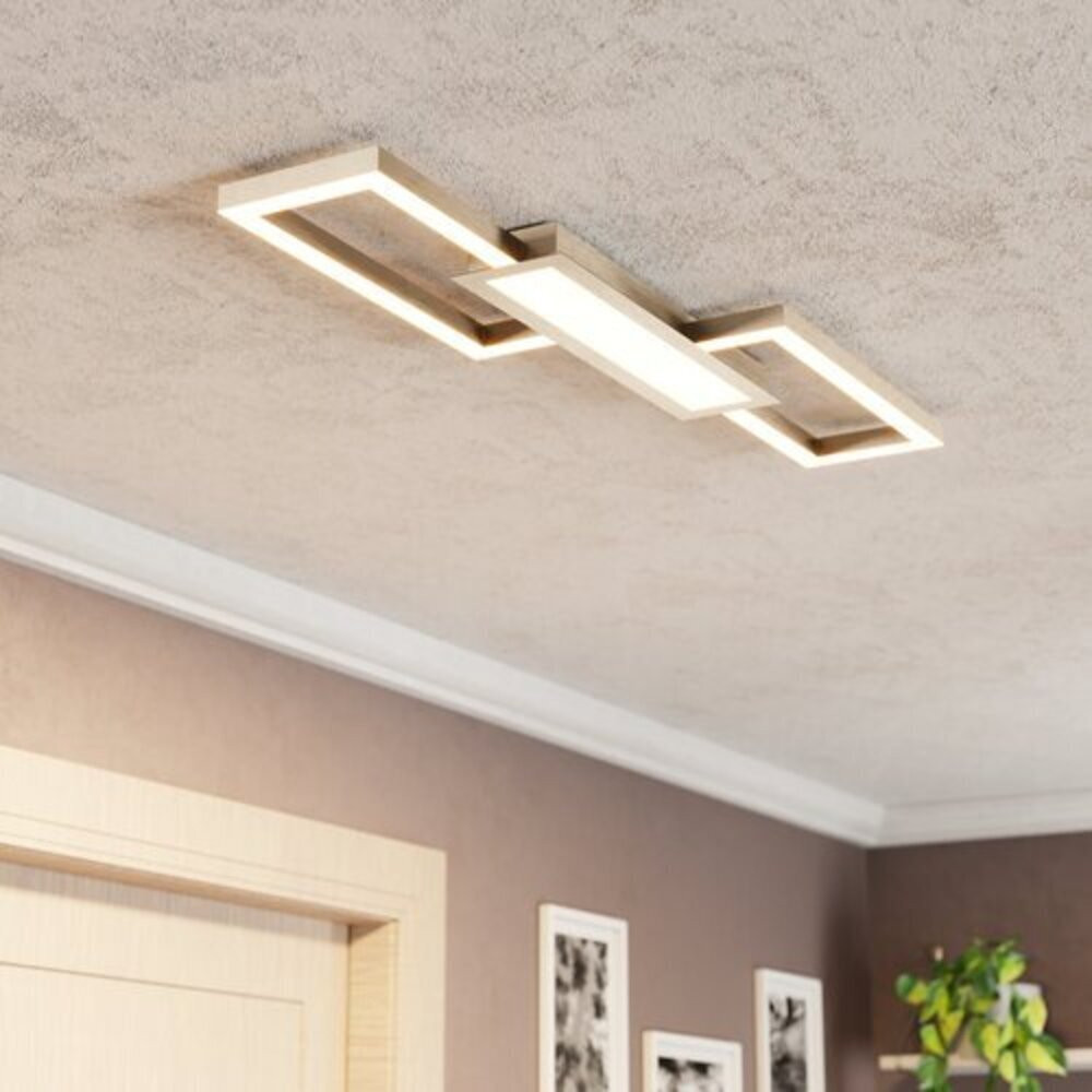 LED lámpatest , mennyezeti , 37W , CCT , dimmelhető , távirányítóval , nikkel , EGLO , MONIROTE , 99791